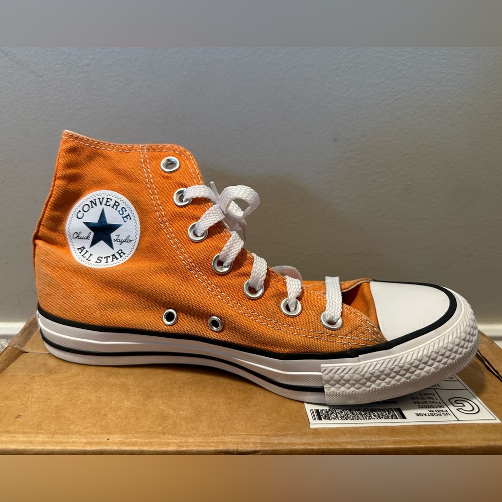 Converse all star orange women's size 7 high top